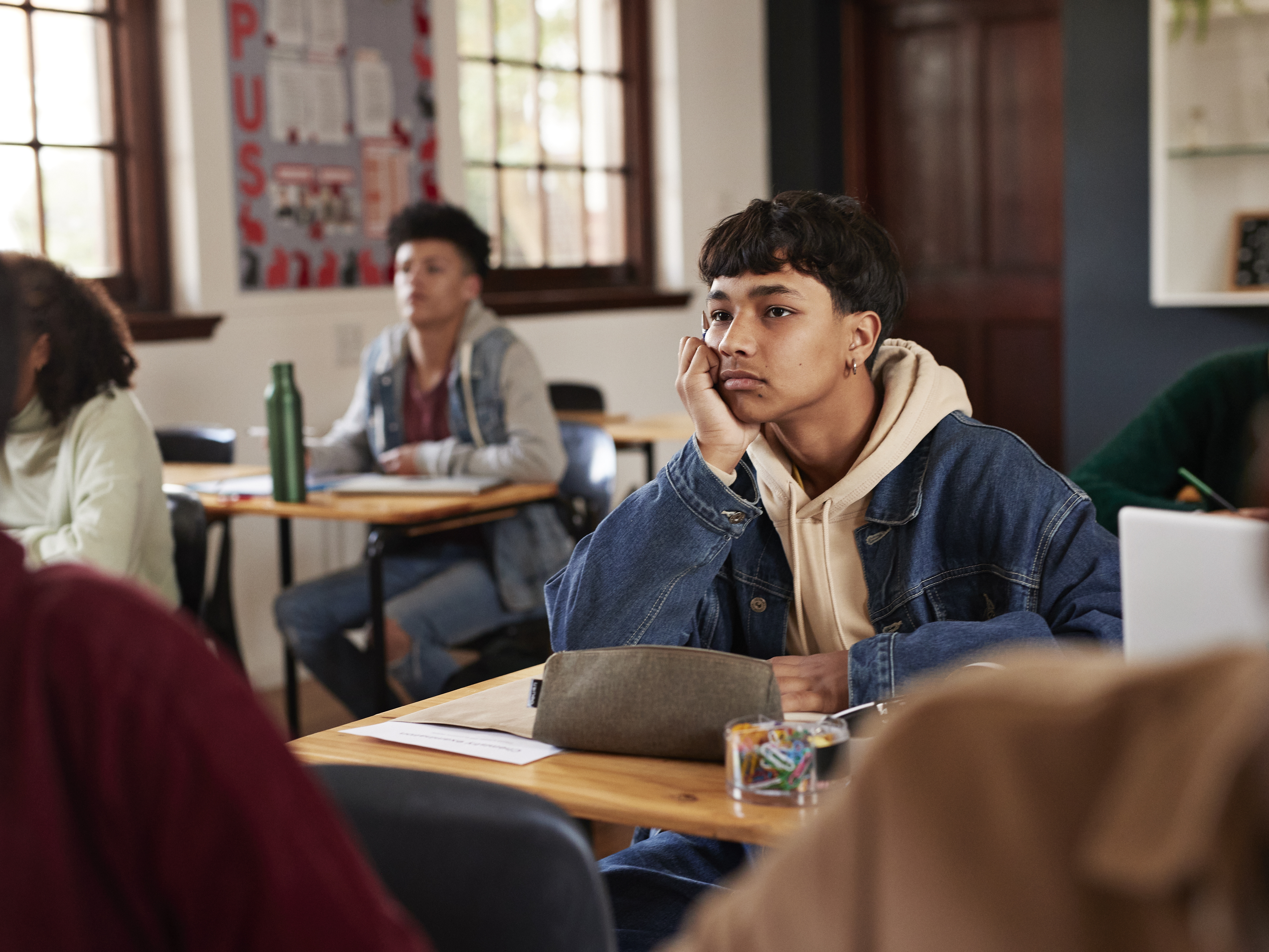 caption: A new survey finds middle- and high-schoolers feel much less engaged in school than they did just last year.