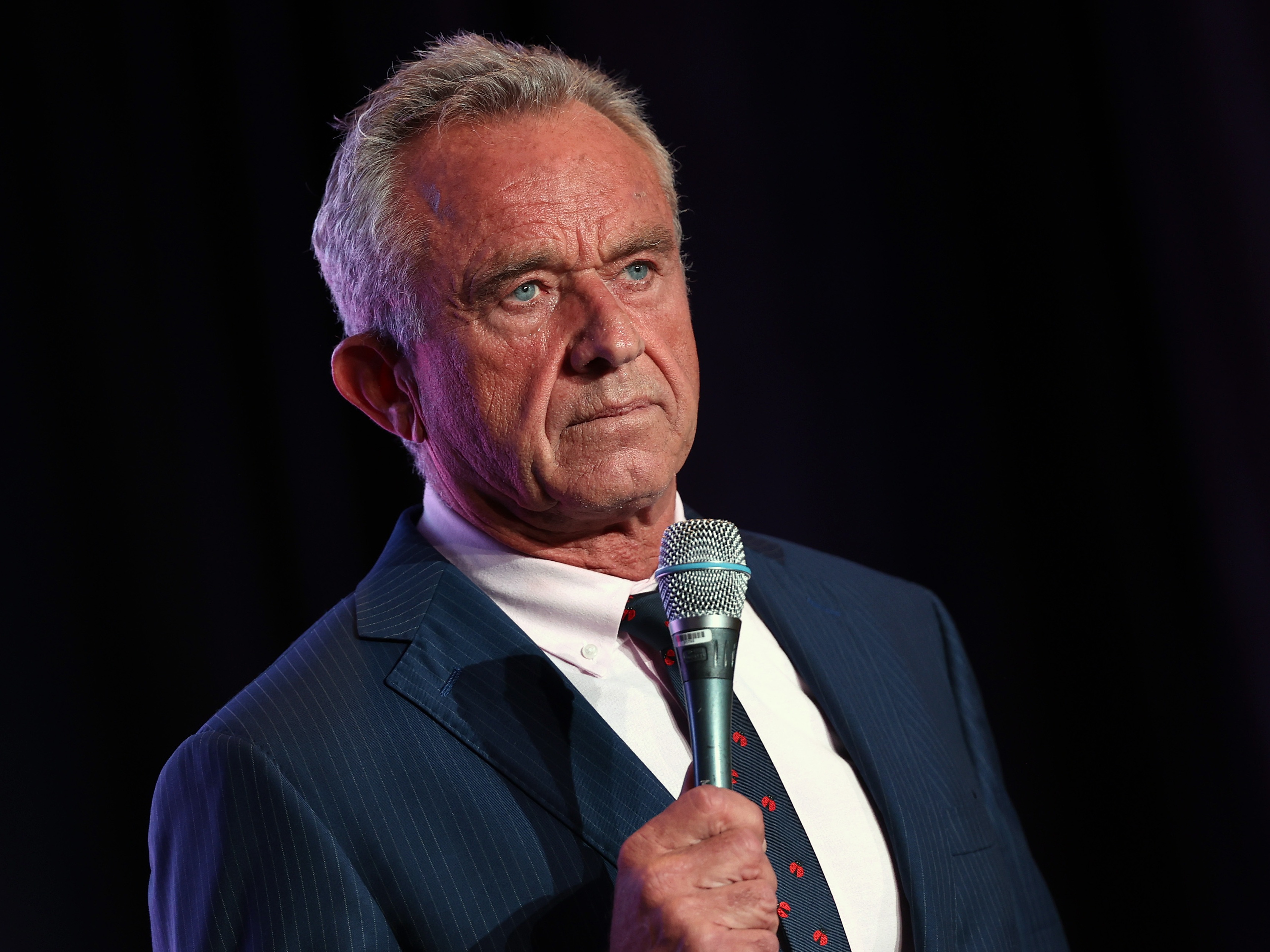 caption: Independent presidential candidate Robert F. Kennedy Jr., pictured in May, released a video over the weekend recounting a 2014 incident in which he dumped a dead bear cub in Central Park and made it look like it had been in a bike crash as a prank.