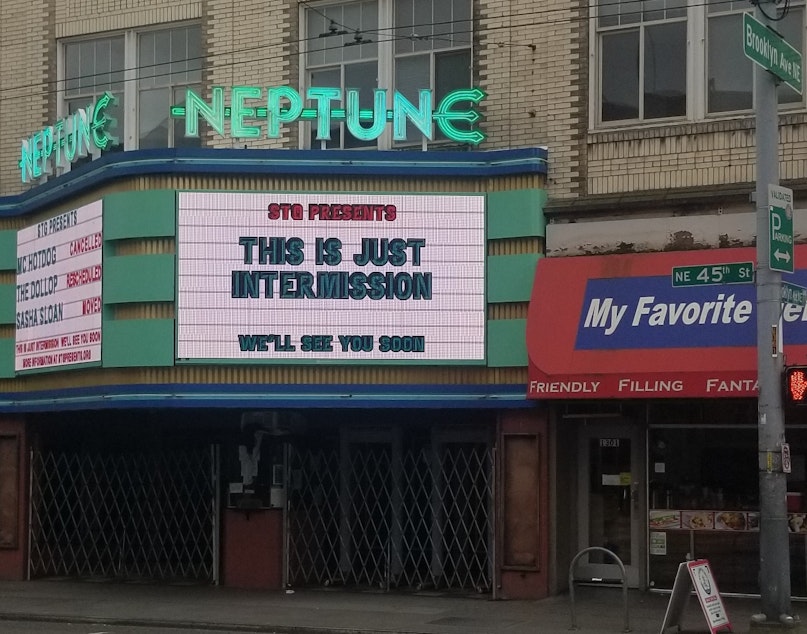 caption: STG's Neptune Theatre among Seattle organizations closed for business
