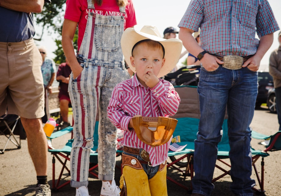 caption: Rural family fun at the Johnson Parade in 2023. 

