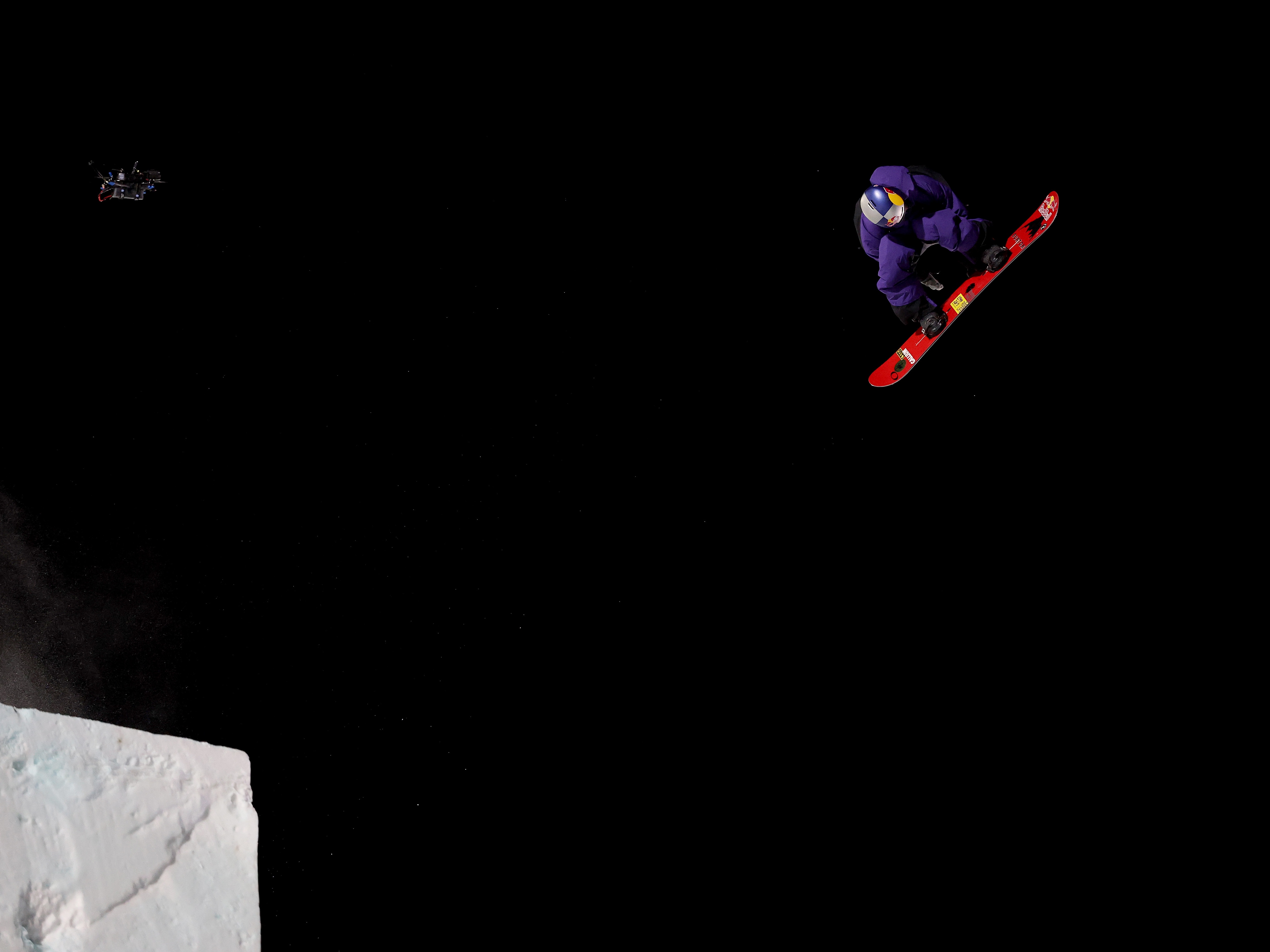 caption: Hiroto Ogiwara of Japan competes in the Men's Snowboard Big Air at the X Games in Aspen on Friday.