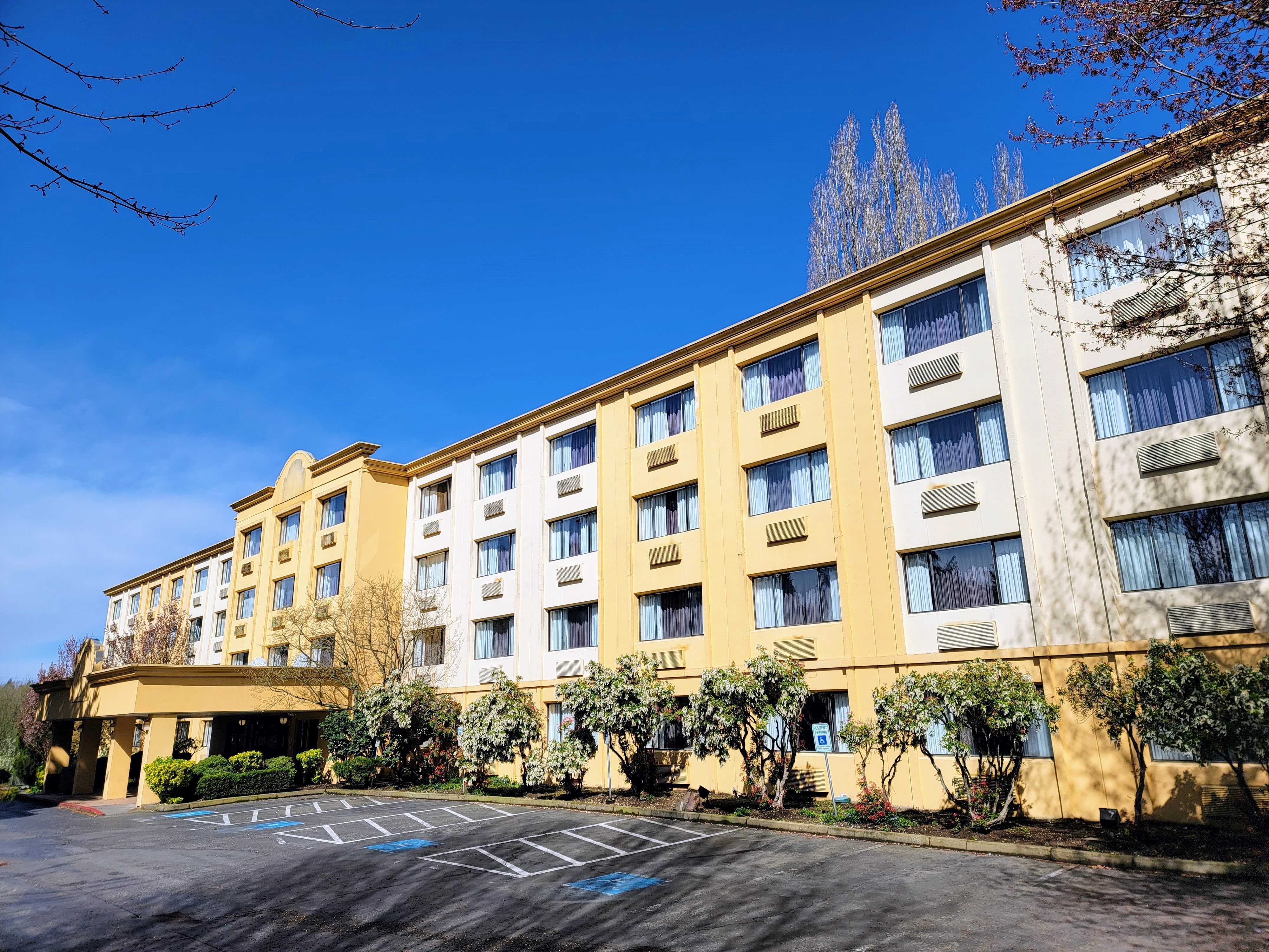caption: The former La Quinta Inn & Suites in Kirkland is set to re-open as supportive housing units for people experiencing homelessness. Monday, April 4, 2022.