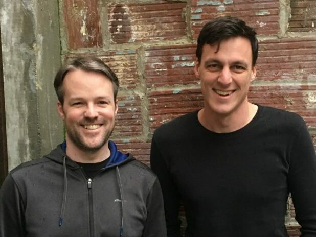 caption: Shelf Engine co-founders Bede Jordan, left, and Stefan Kalb