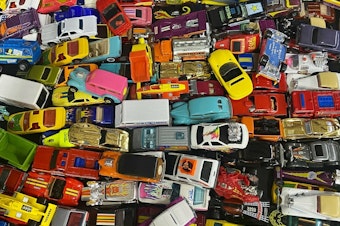 caption: Bruce Pascal is an avid Hot Wheels collector who boasts a collection of more than 4,000 cars.