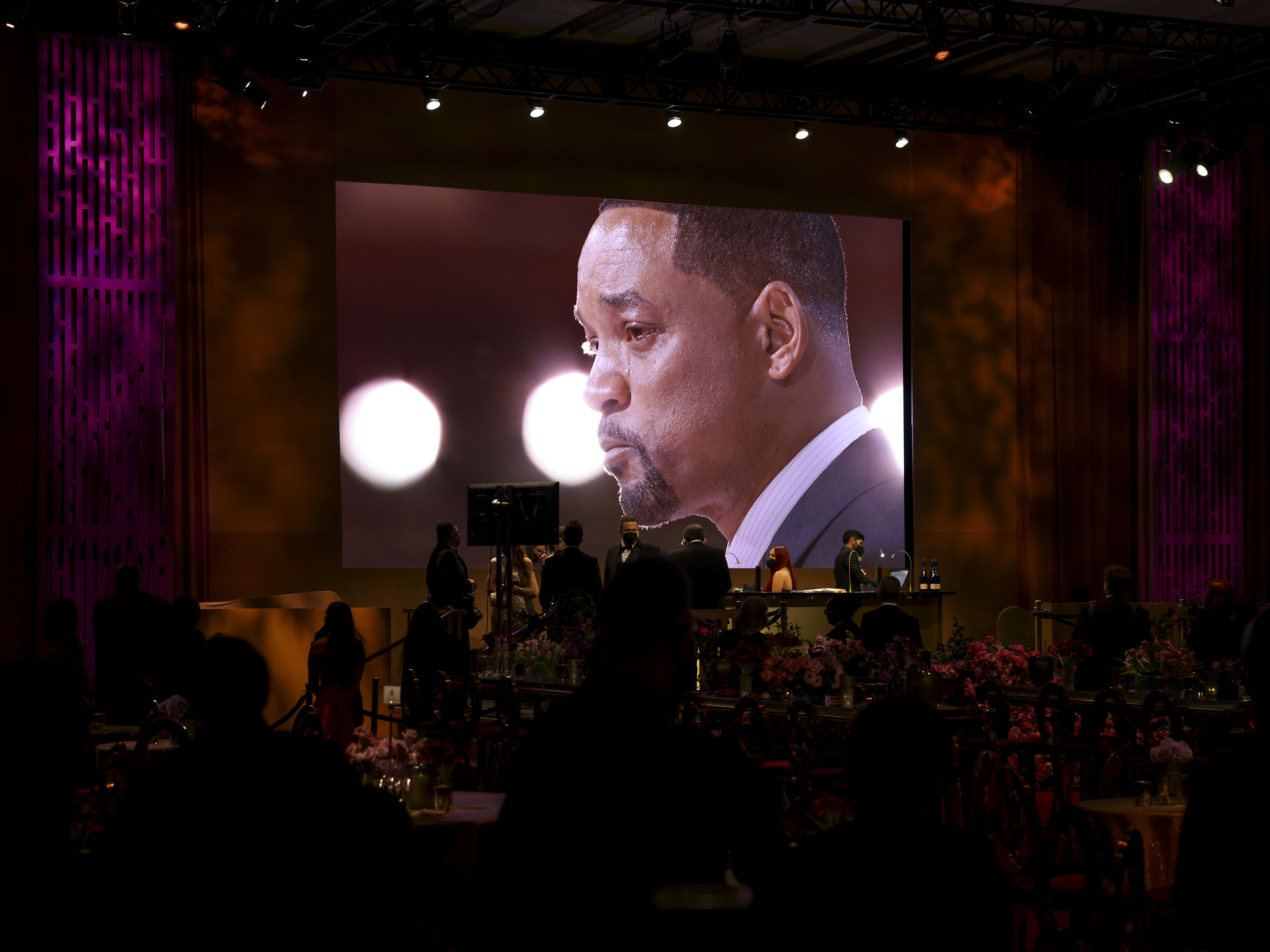 caption: Will Smith is seen at the Governors Ball at the 94th Academy Awards at the Dolby Theatre at Ovation Hollywood on Sunday, March 27, 2022.