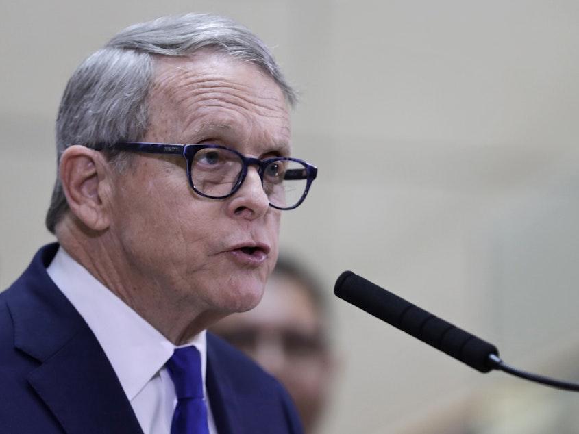 caption: Ohio Gov. Mike DeWine addressed his state's coronavirus response in an interview with NPR's <em>Weekend Edition</em> on Saturday.