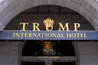 The north entrance of the Trump International Hotel in Washington, D.C.