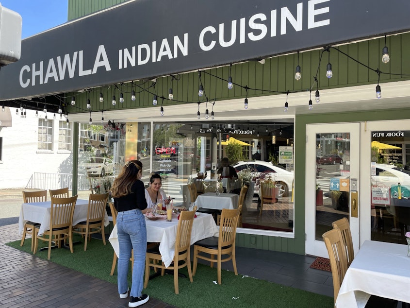 caption: Chawla Indian Cuisine on Bellevue's Main Street