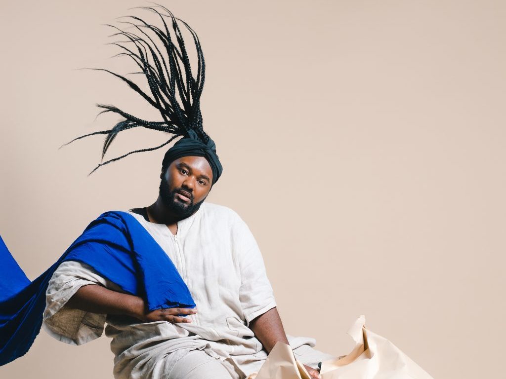 caption: Artist Tunde Olaniran