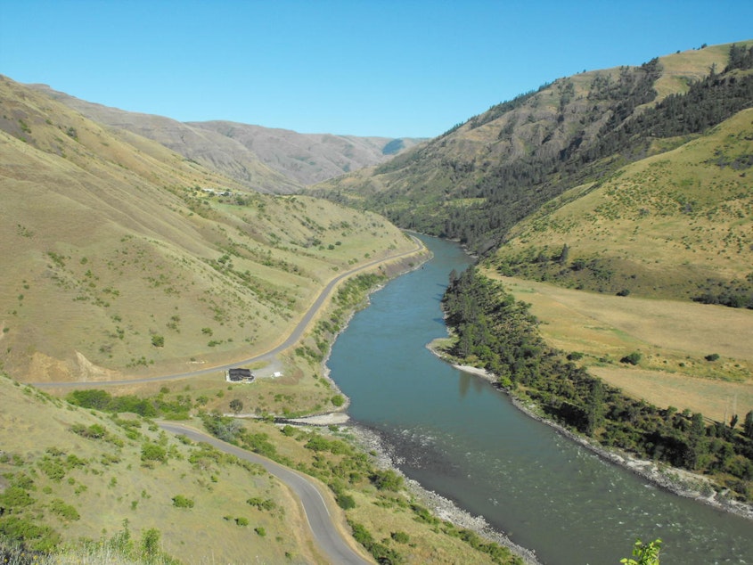 caption: The archaeological site is at the confluence of Rock Creek and the Salmon River in western Idaho.