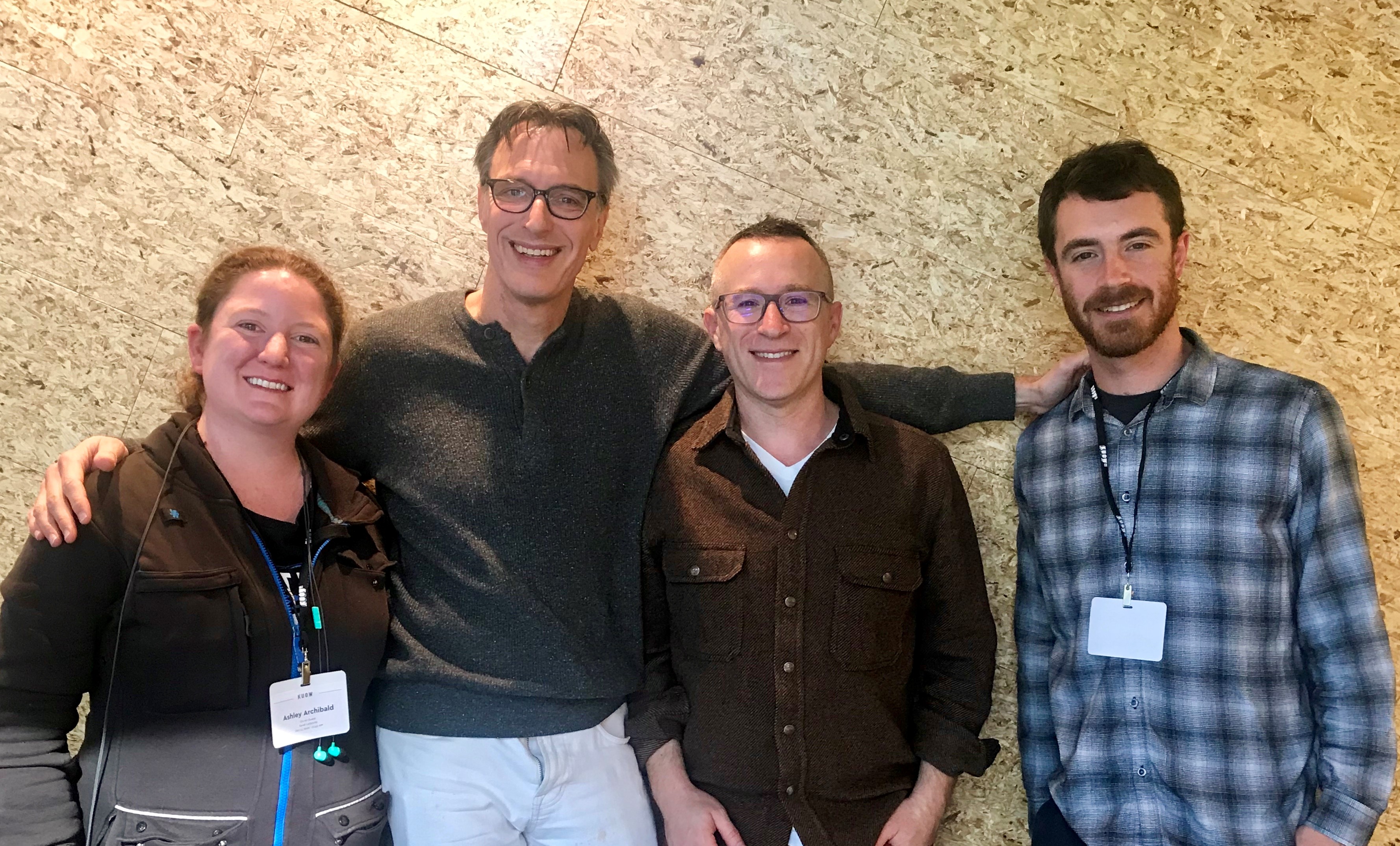 caption: Ashley Archibald, Bill Radke, Eli Sanders, and David Kroman