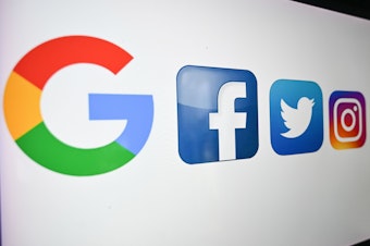 caption: An industry group representing major tech companies, including Google, Facebook and Twitter, is asking the Supreme Court to stop a Texas social media law from going into effect.