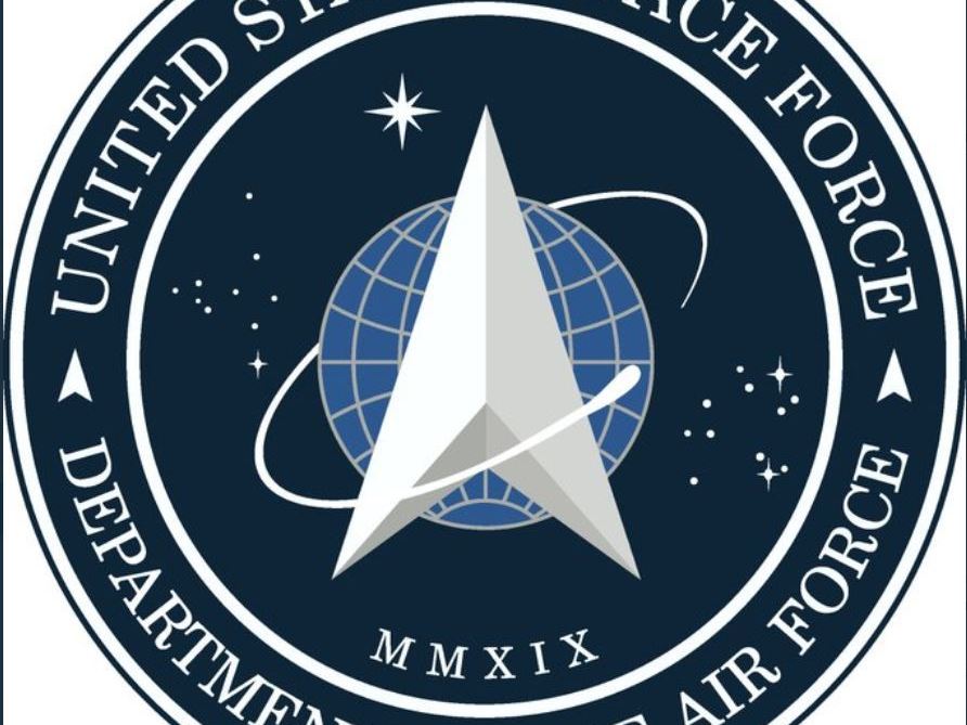 caption: The symbol for the newly formed Space Force has been widely ridiculed since its unveiling on Friday.