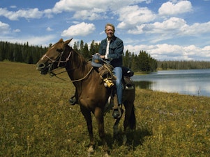 caption: <em>Carterland </em>is a reappraisal of Jimmy Carter's presidency. He's pictured above at Grand Teton National Park.