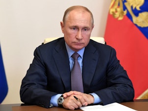 caption: Russian President Vladimir Putin, shown here earlier this month, declared a state of emergency on Wednesday in a region of Siberia after more than 20,000 tons of diesel fuel spilled from a power plant storage facility and fouled waterways.