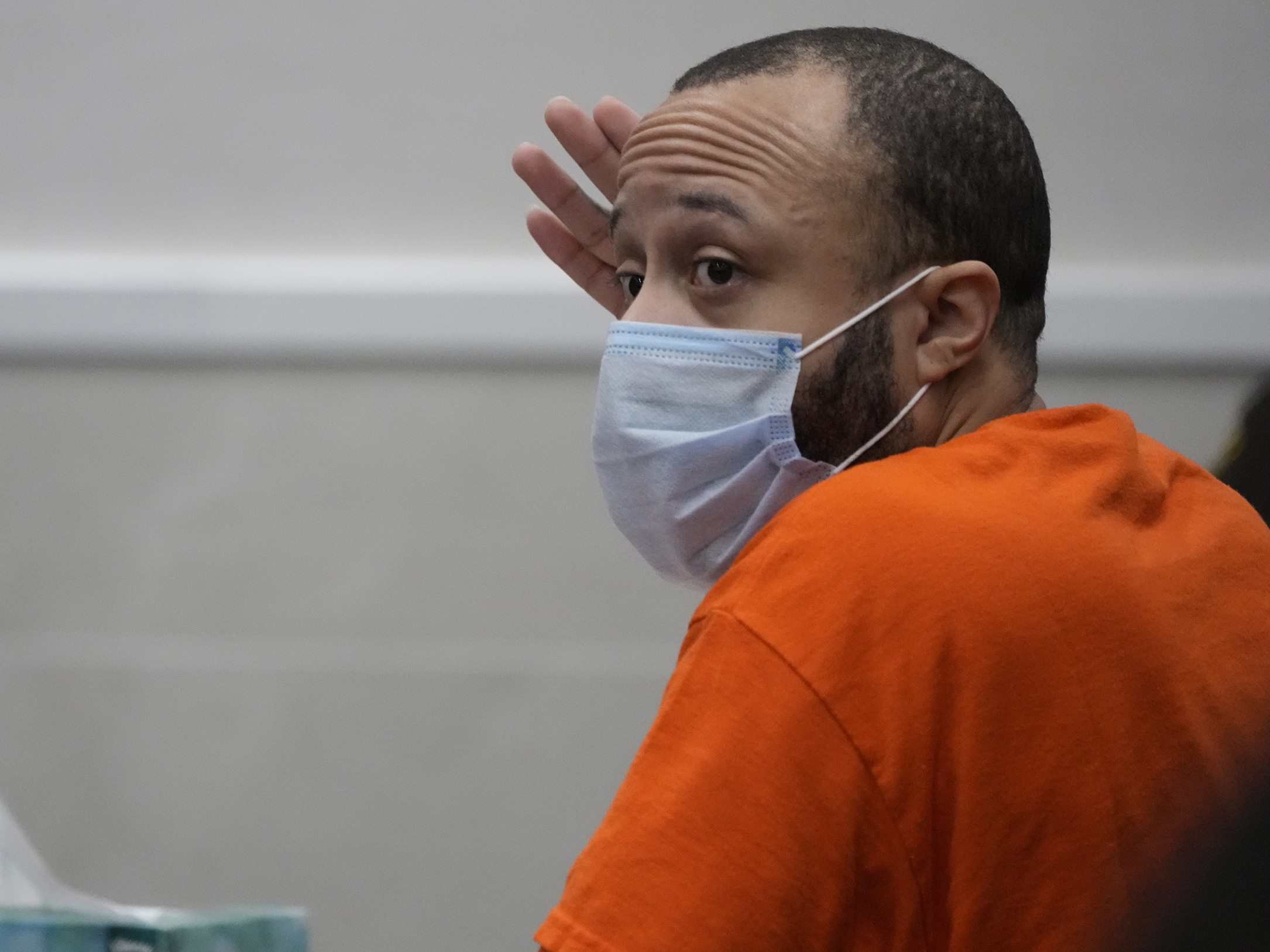 caption: Darrell Brooks in court Wednesday. Brooks pleaded not guilty by reason of mental disease this year but withdrew the plea before his trial began with no explanation.