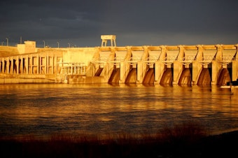caption: The Ice Harbor Dam on the Snake River in Washington.