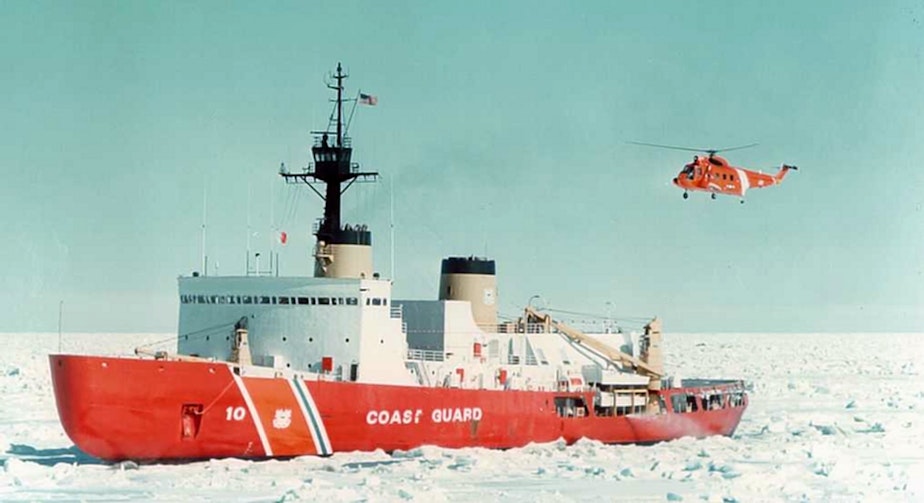 caption: The US Coast Guard vessel Polar Star.