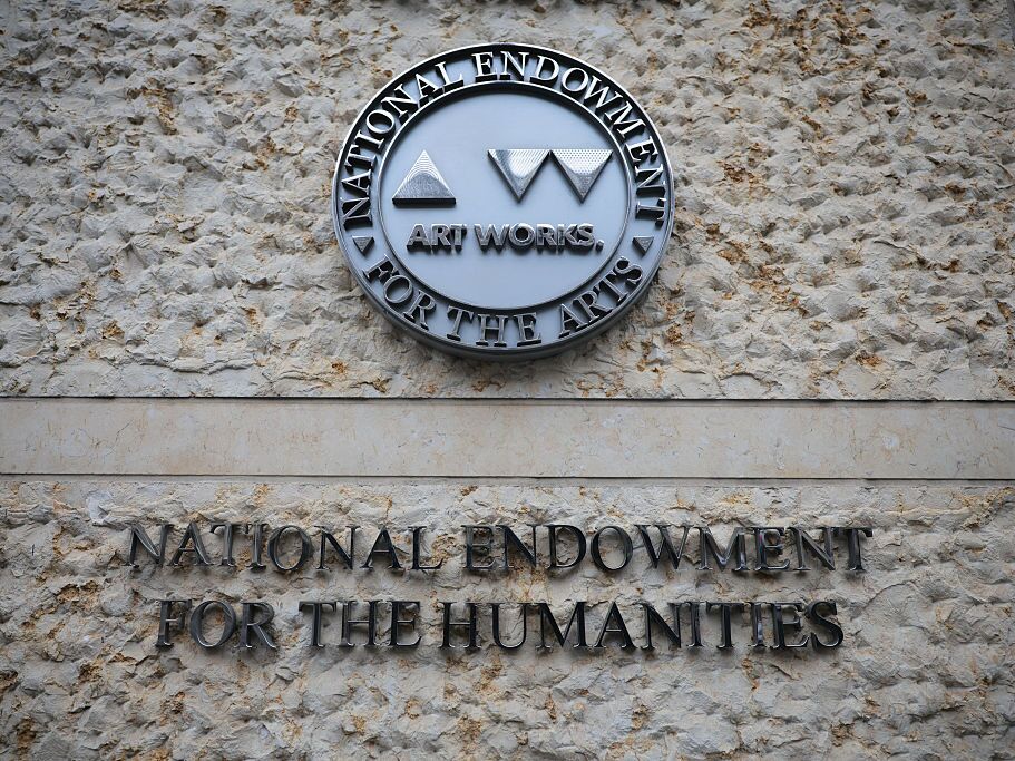 caption: The National Endowment for the Humanities building on April 11, 2025 in Washington, D.C.