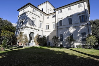 caption: The Villa Aurora in Rome housing the only mural by Caravaggio failed to find a bidder in an auction Tuesday.