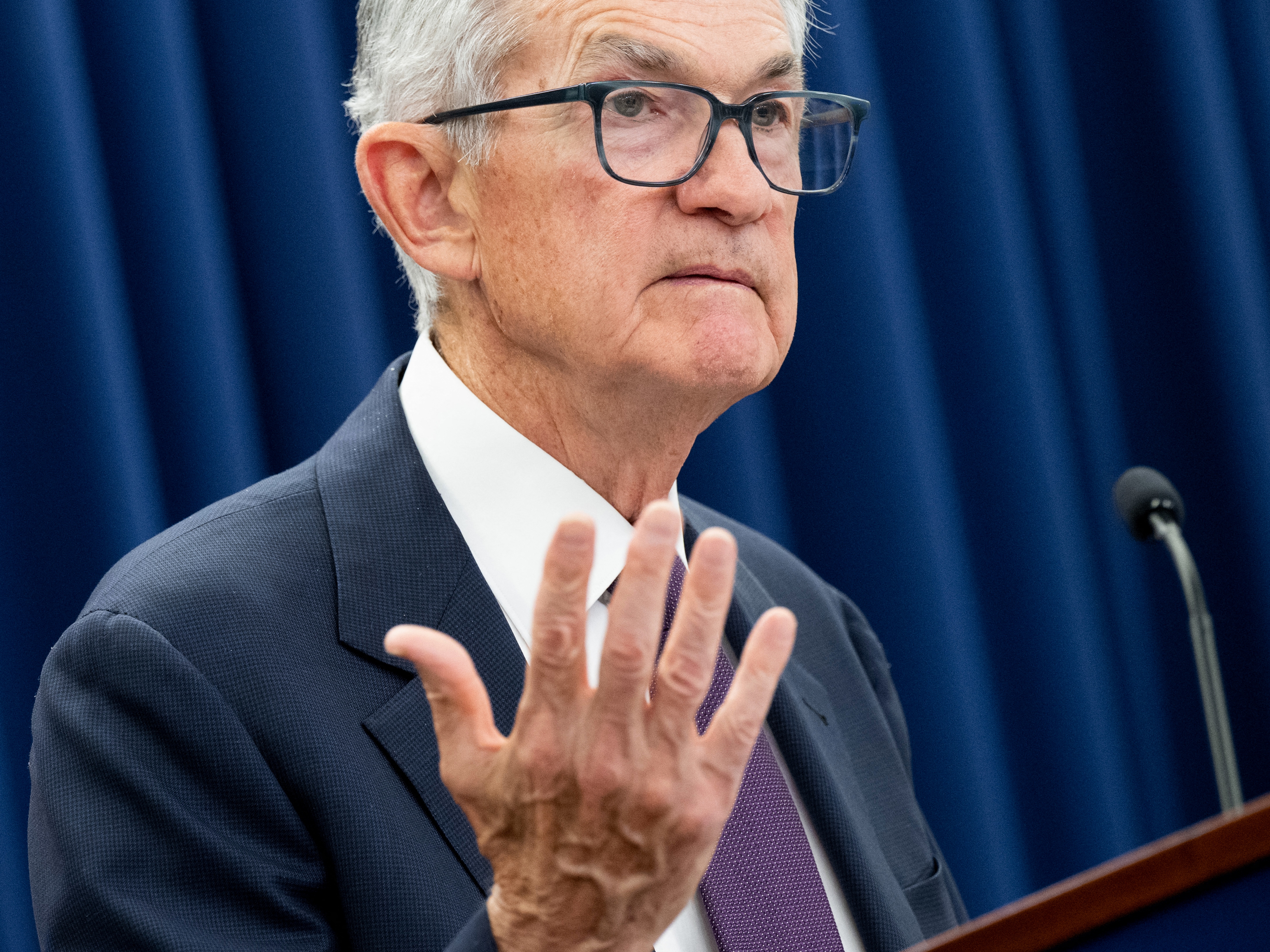 caption: Federal Reserve Chairman Jerome Powell and his colleagues are expected to hold their benchmark interest rate steady.