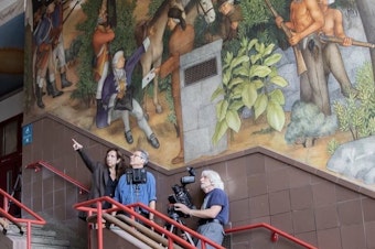 caption: In <em>Town Destroyer</em>, the debate over a mural leads to an outpouring of activism and opinions about how to look at art and how to confront racism in America.