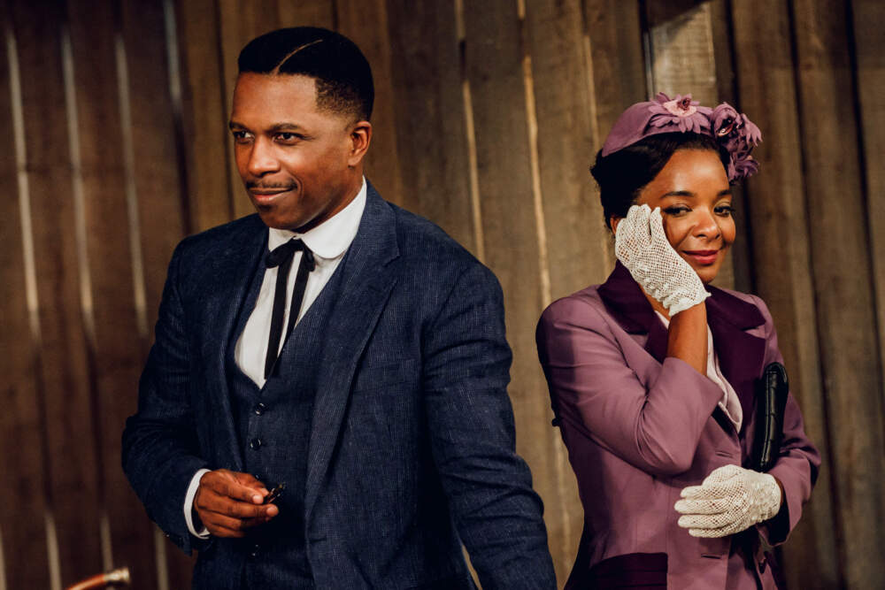 caption: Leslie Odom Jr. and Kara Young star in "Purlie Victorious." (Marc J. Franklin)