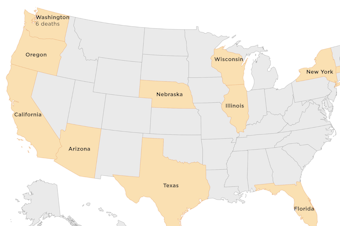 Map of U.S. coronavirus cases