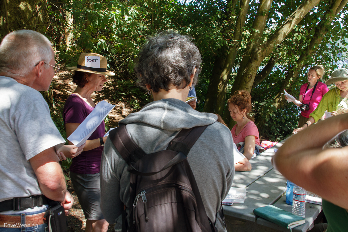 caption: A Hike and Write event that Elizabeth Austen held at Deception Pass State Park in the summer of 2014.. 