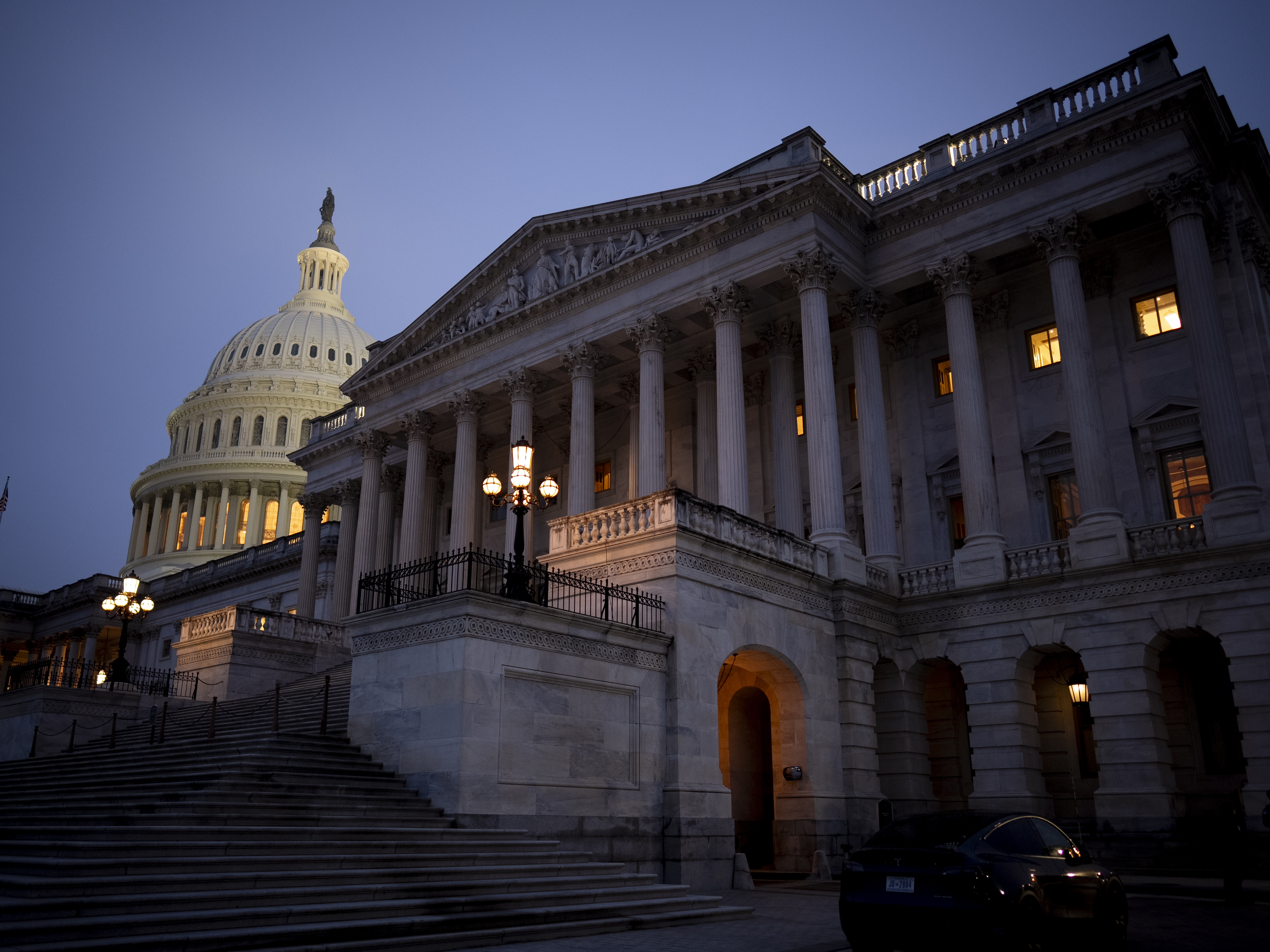 caption: The U.S. Capitol is visible in the early morning hours on April 2, 2026.