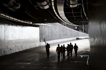 caption: Seattle's new waterfront tunnel makes some people anxious
