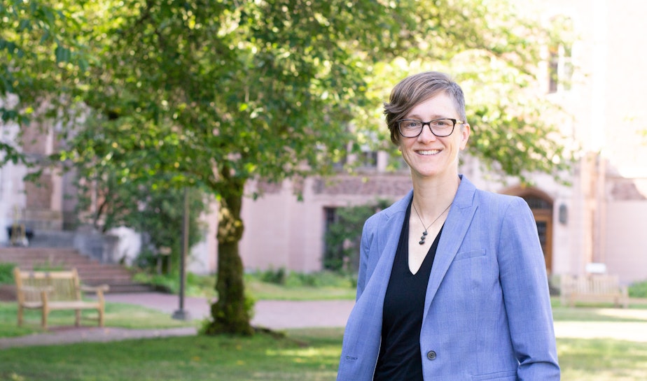 caption: Prof. Kate Starbird is the director and co-founder of the University of Washington's Center for an Informed Public.
