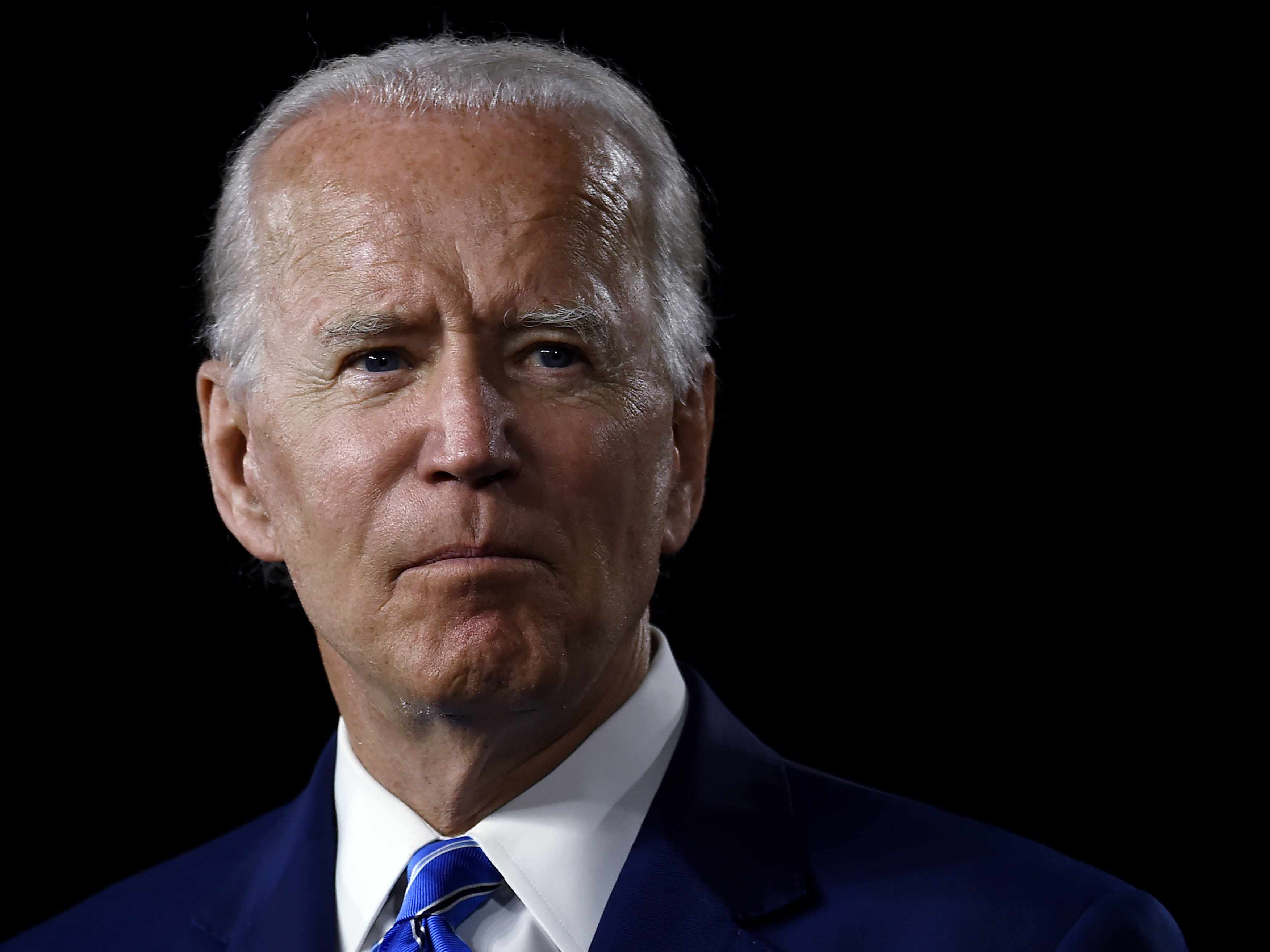 caption: Presumptive Democratic presidential nominee Joe Biden is seen on July 14.