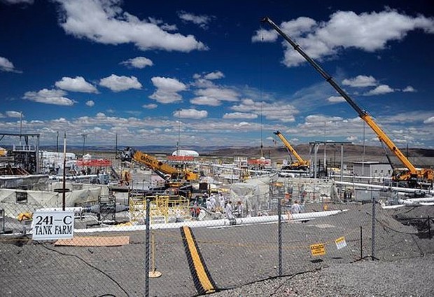 caption: <p>File photo of a nuclear waste storage tank at the Hanford Nuclear Reservation.</p>