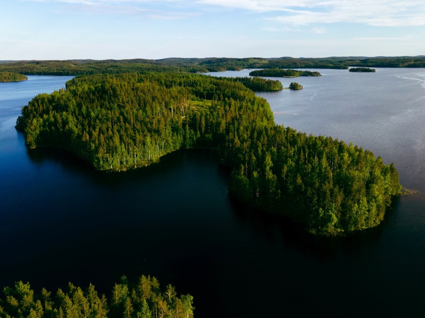 caption: Lake Saimaa in Puumala, Finland, which is near the resort where 10 lucky participants will stay for a happiness masterclass in June.