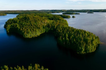 caption: Lake Saimaa in Puumala, Finland, which is near the resort where 10 lucky participants will stay for a happiness masterclass in June.