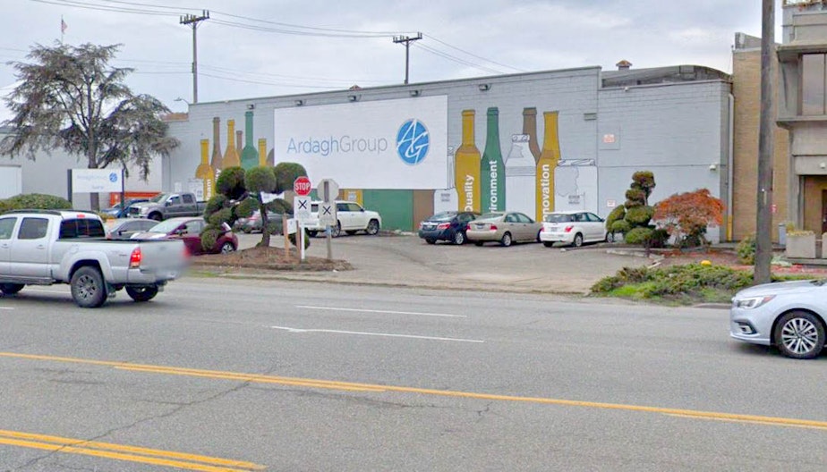 caption: The Ardagh Group glass plant in south Seattle.