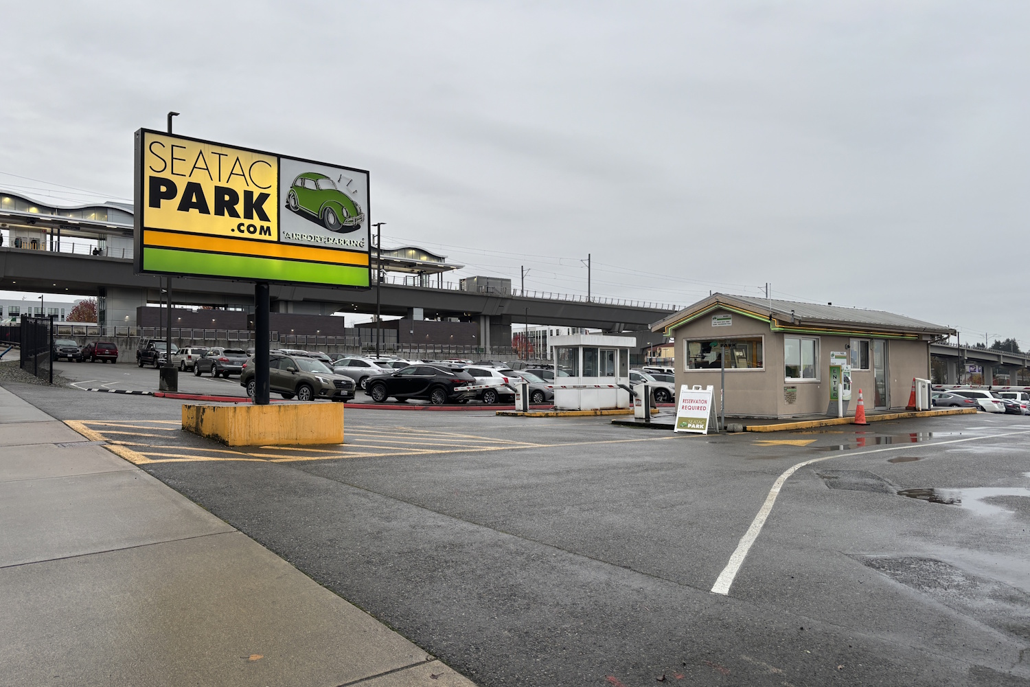caption: SeaTac's future city hall and civic campus will replace this parking lot.