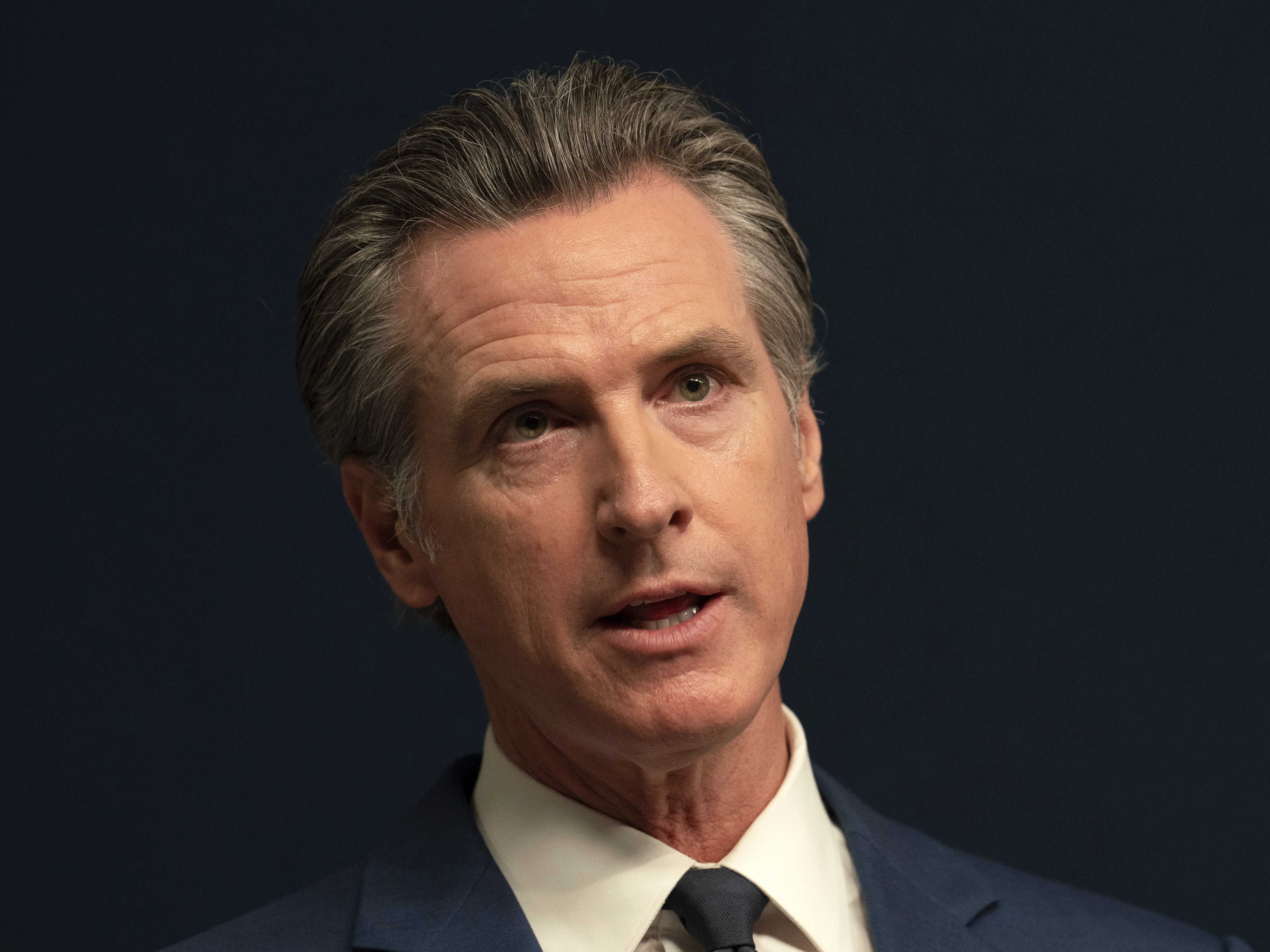 caption: FILE -- California Gov. Gavin Newsom vetoed SB1046, a hotly contested measure that would have been the nation's strictest AI safety law. (AP Photo/Rich Pedroncelli, File)