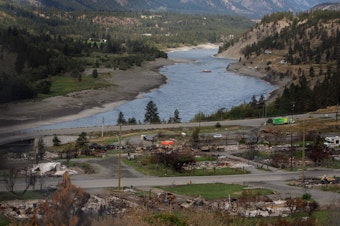 caption: On the front lines of global warming, evacuees from Lytton, a western Canadian village destroyed by wildfires in June, are detached and bitter about the September 20 snap elections.