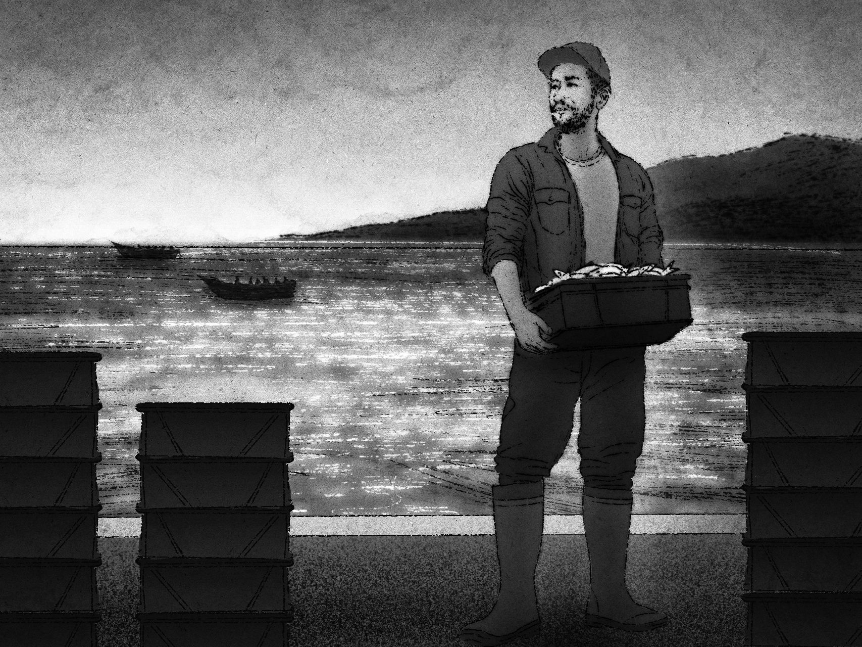 caption: Robert Sánchez dropped out of school as a teenager and like many others in the region became a fisherman like his father, according to friends and relatives.