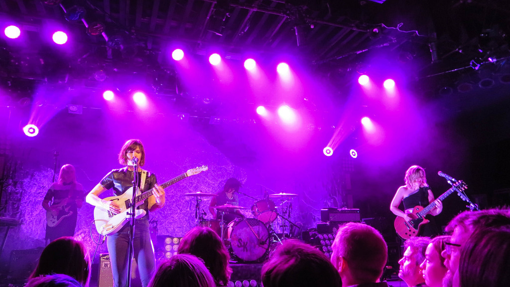 caption: The band Sleater-Kinney is one of the most famous products of the 90s punk scene in Olympia, Washington.