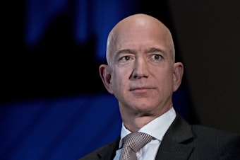 caption: Amazon Founder and CEO Jeff Bezos came under fire after a ProPublica investigation showed that he received $4,000 in child tax credits in recent years. Bezos is seen here in 2018.