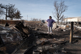 caption: Texas investigators say the Smokehouse Creek Fire, the largest in state history, appears to be caused by a downed utility power pole. When it comes to increased risks of starting wildfires, Michael Wara professor at Stanford University says some utilities "are walking into a catastrophe."
