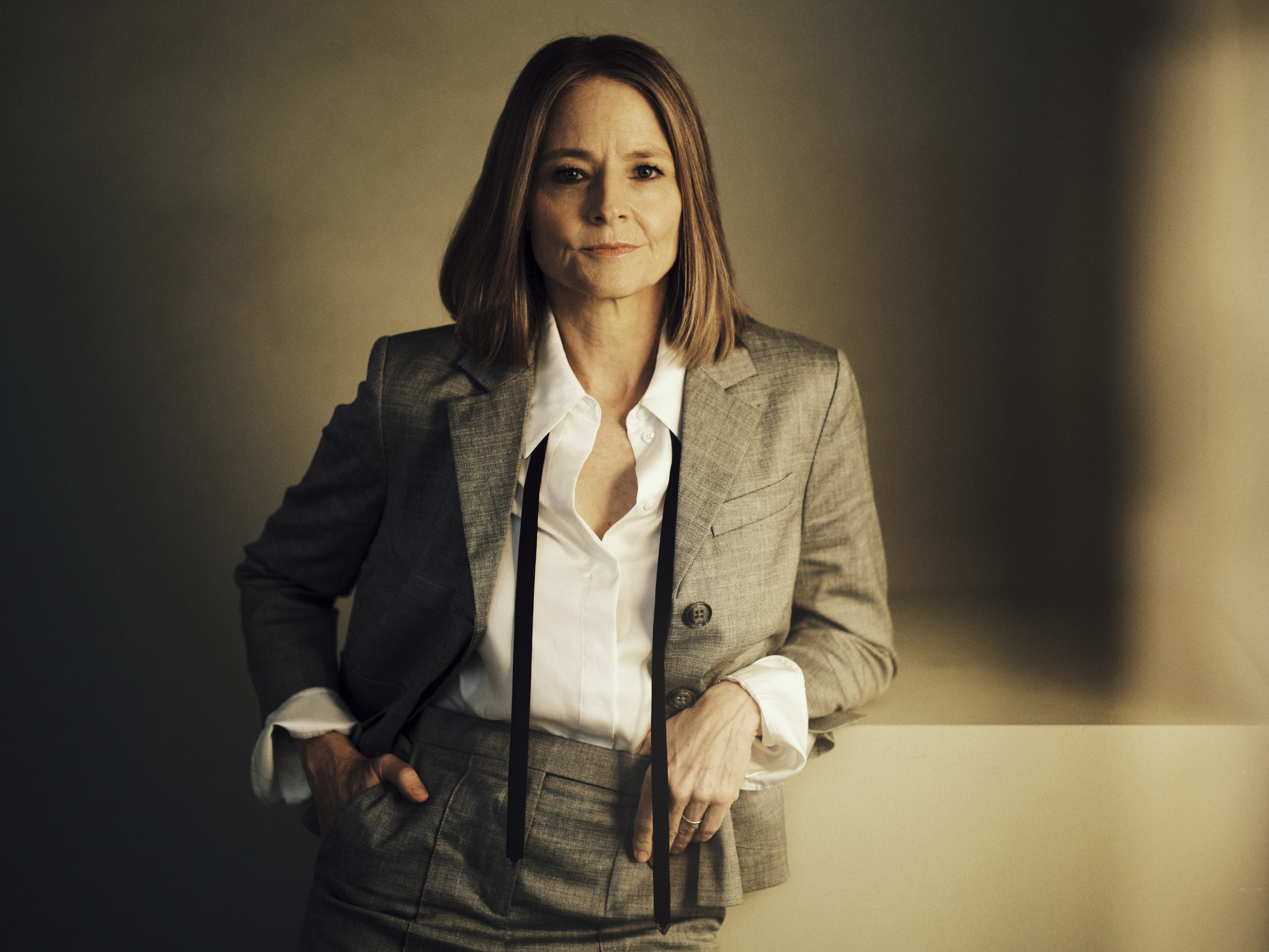 caption: Jodie Foster, shown here in 2025, plays an American Freudian psychoanalyst in Paris in <em>Vie Privée</em> (<em>A Private Life).</em>