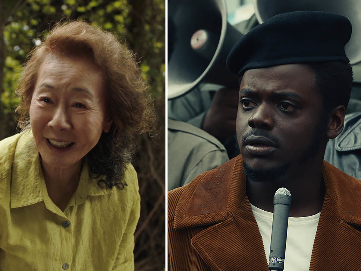 caption: Youn Yuh-jung plays a Korean grandmother in <em>Minari </em>and Daniel Kaluuya plays Black Panther Party leader Fred Hampton in <em>Judas and the Black Messiah.</em>