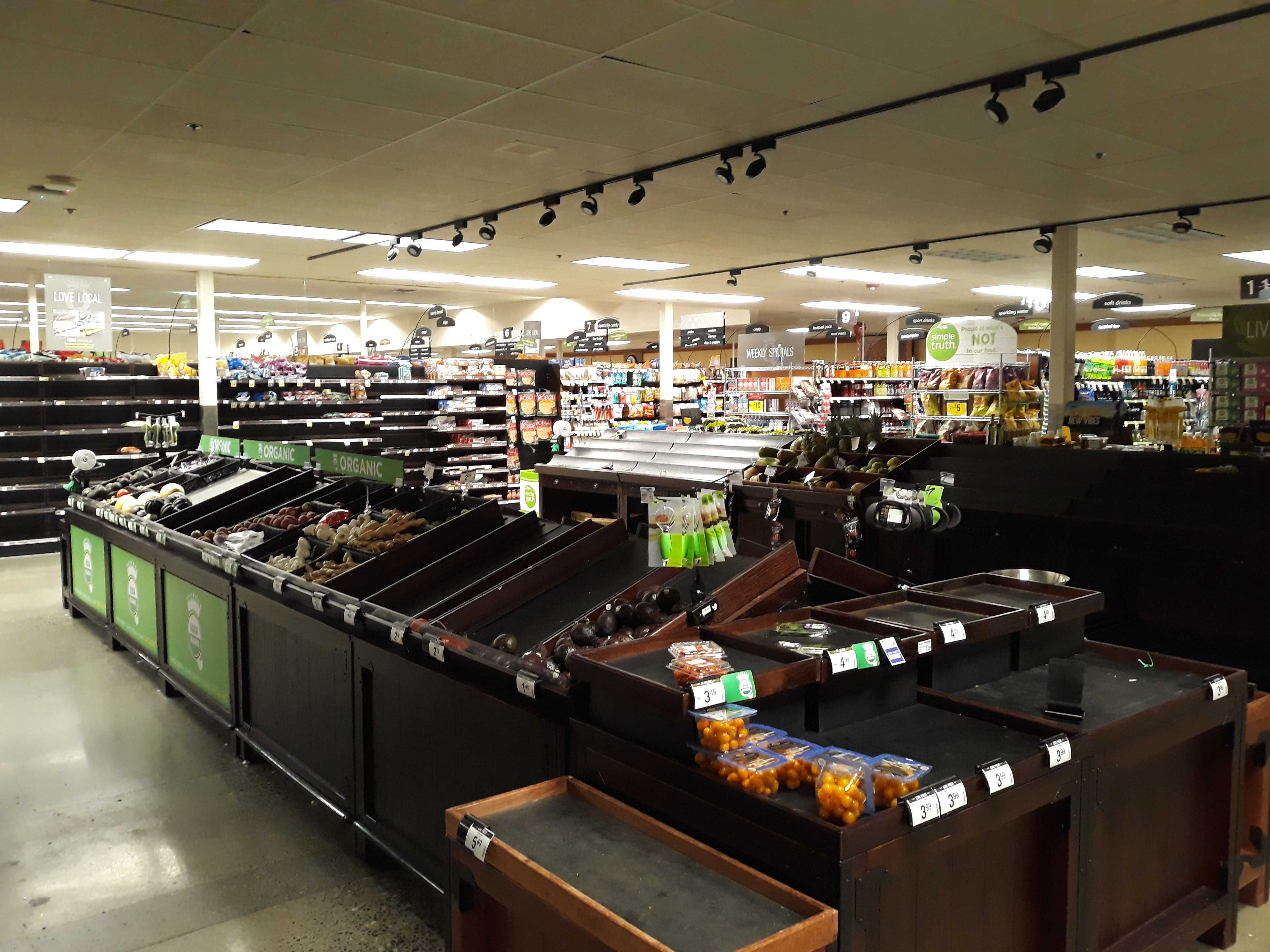 caption: Seattle-area residents have been clearing out grocery stores in anticipation for the snow storm forecasted this weekend.
