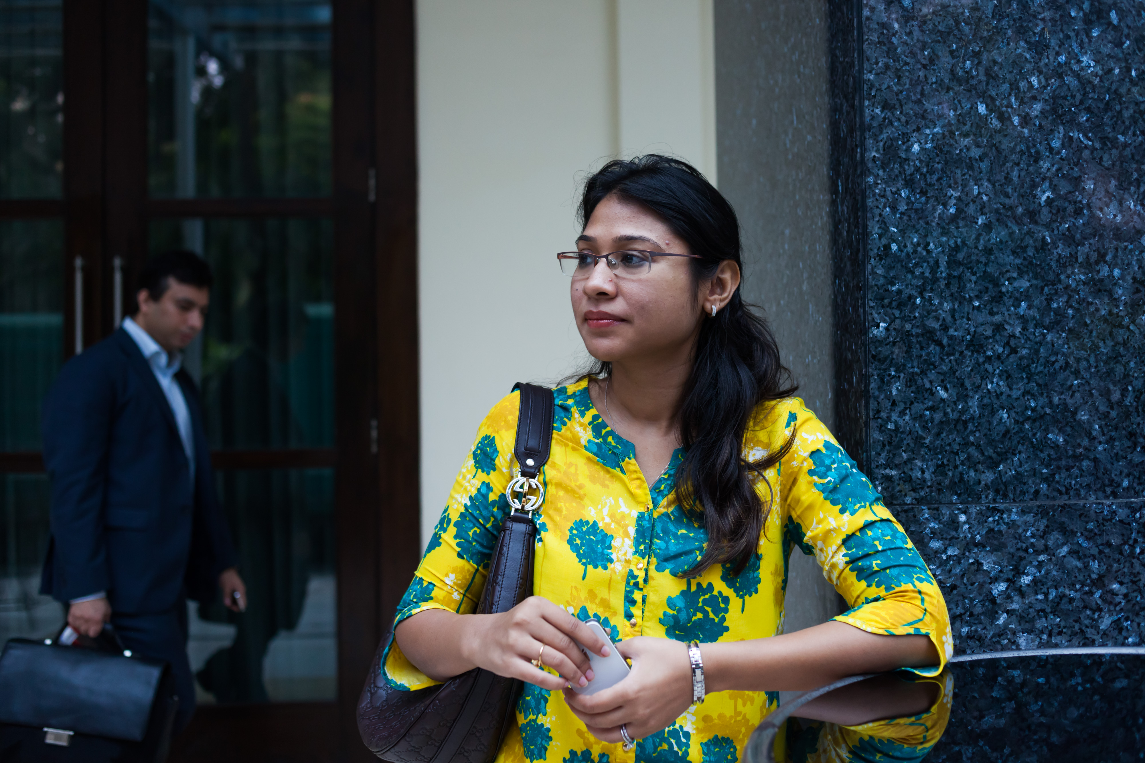 caption: RP's husband works in the Seattle area on an H-1B  visa. They lived together in Seattle for a year and a half before RP returned to work in India, due to visa restrictions.