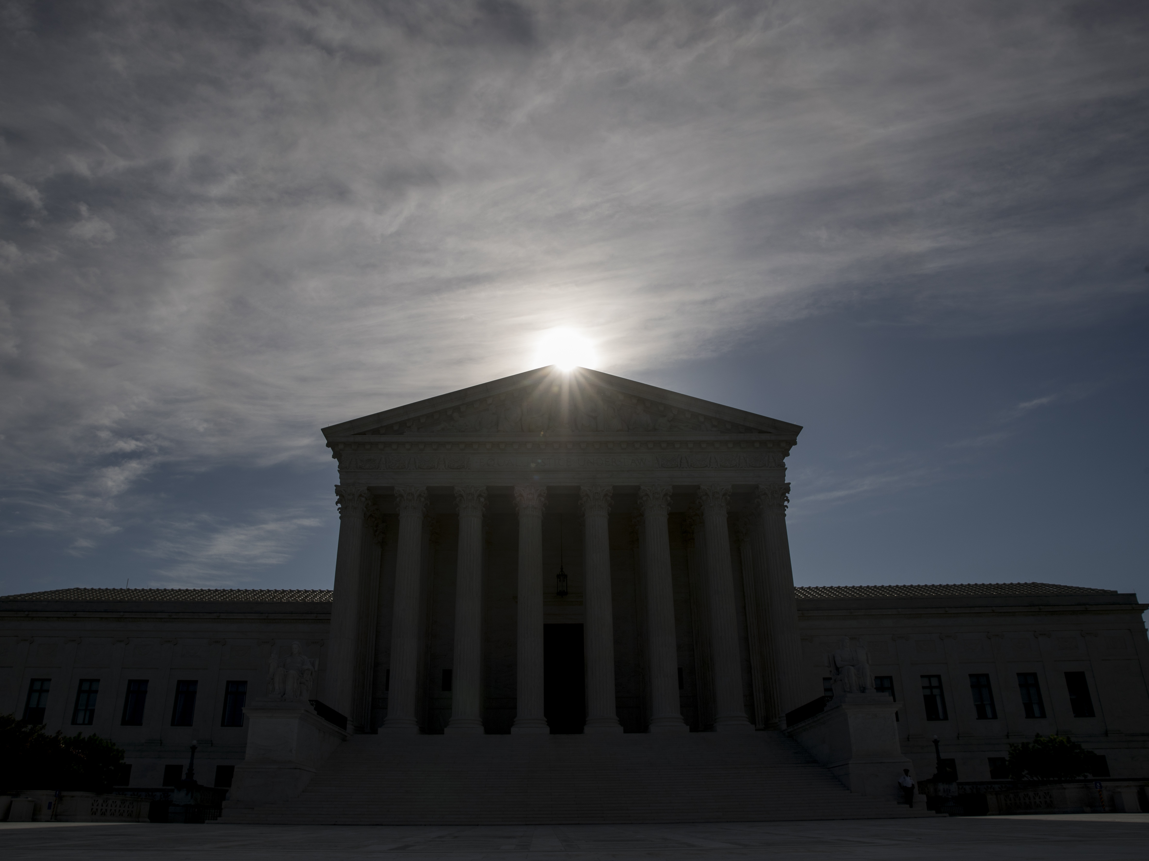 caption: It was a new day at the Supreme Court, which for the first time ever live-streamed oral arguments.