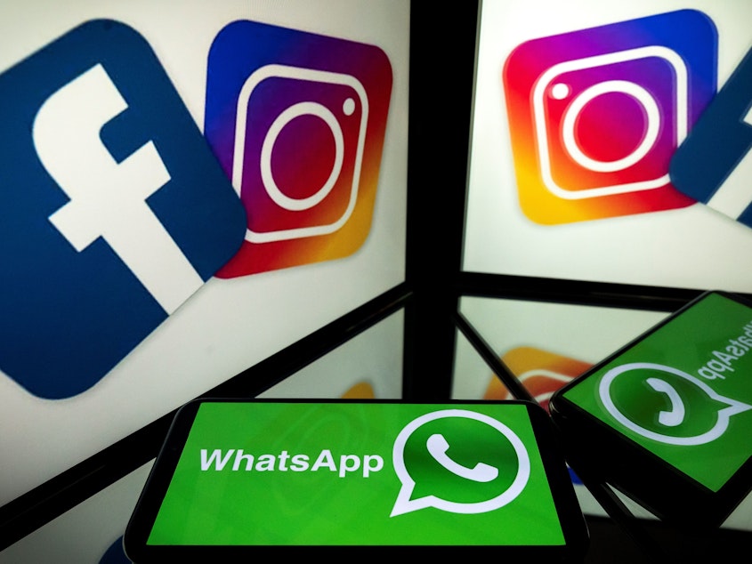 caption: The Federal Trade Commission has accused Facebook of stifling competition when it bought Instagram and WhatsApp and cut off other would-be rivals from its data.